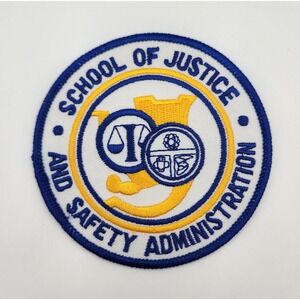 Iron Sew On Patch - School Of Justice And Safety Administration BRAND‎ NEW